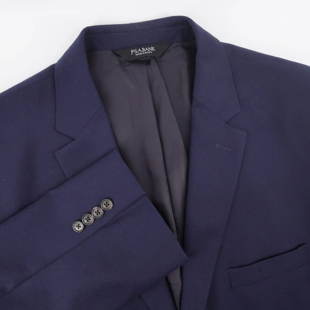Jos. A. Bank Signature Tailored Blazer Navy Blue Mens 48 Regular
